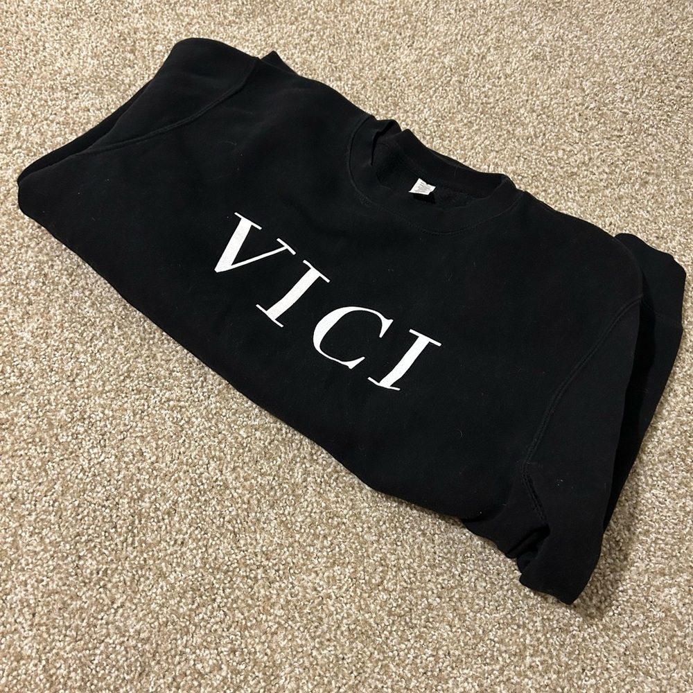 Black VICI logo Crewneck sweatshirt. - Picture 3 of 5
